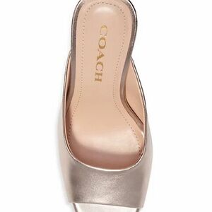 Coach Laurence Metallic Leather Heels Size 6